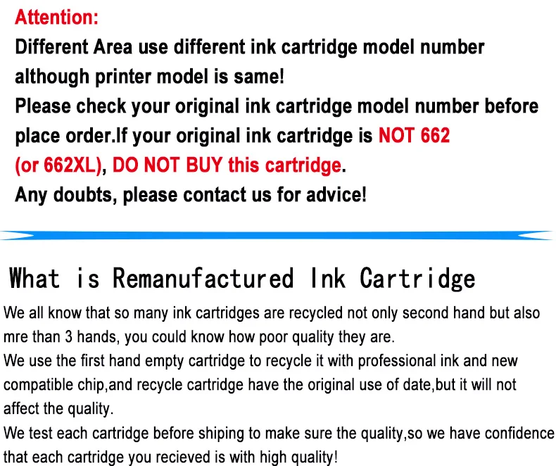 1 комплект; цвет черный и трехцветный для hp 662 востановленные картриджи для струйного принтера совместимая 662XL с чернилами hp Deskjet 1015 1515 2515 2545 2645 3545 принтер