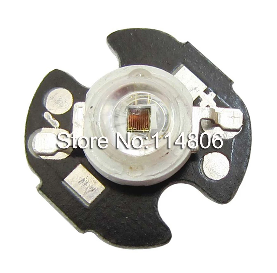 

10pcs/lot 3W 45mil Chip Deep Red 660~665nm LED Grow Light Lamp Part Emitter With 16mm Heatsink
