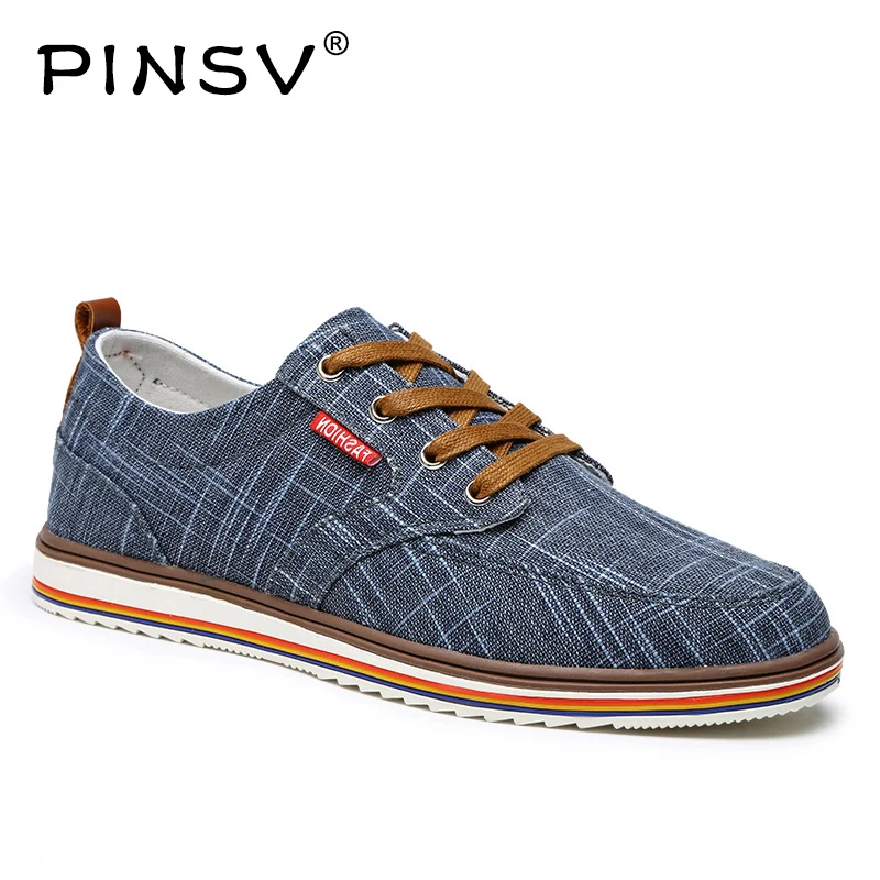 

PINSV Canvas Shoes Men Sneakers Hemp Mens Shoes Casual Off-White Espadrilles Men Fashion Sneakers Zapatos Hombre Big Size 39-48