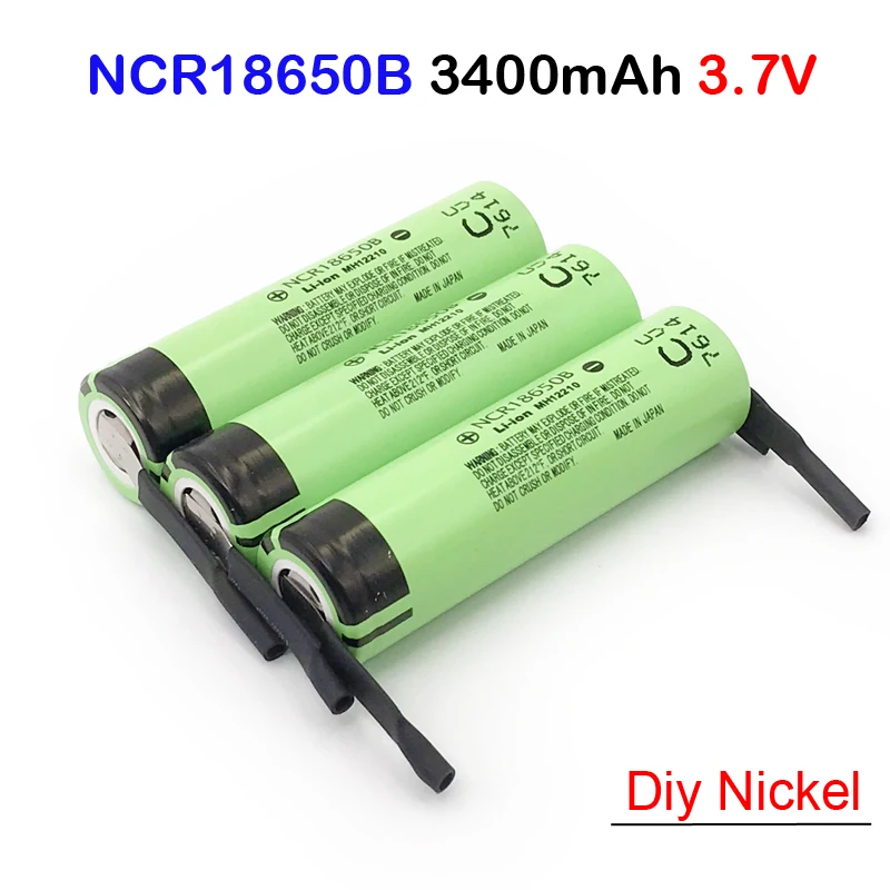 

18650 battery new NCR18650B 3.7V 3400mAh 18650 rechargeable lithium battery Diy nickel ap5