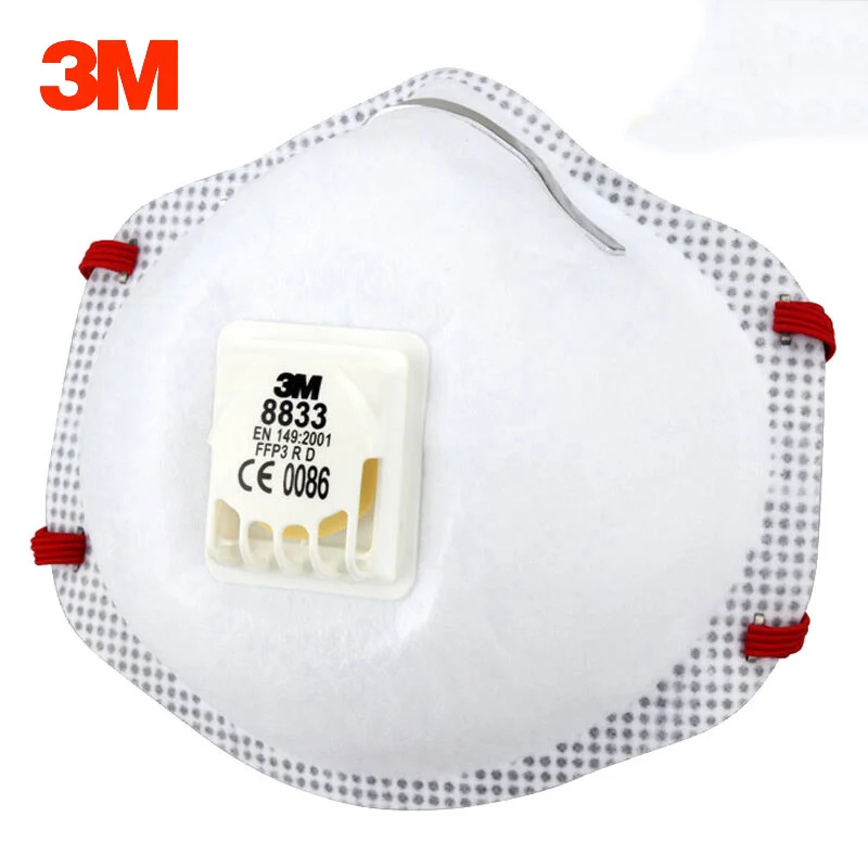 

3M 8833 Dust Mask Particulate Respirator Anti Highly toxic and radioactive particulate Mask FFP3 Standard Safety Breathing Masks