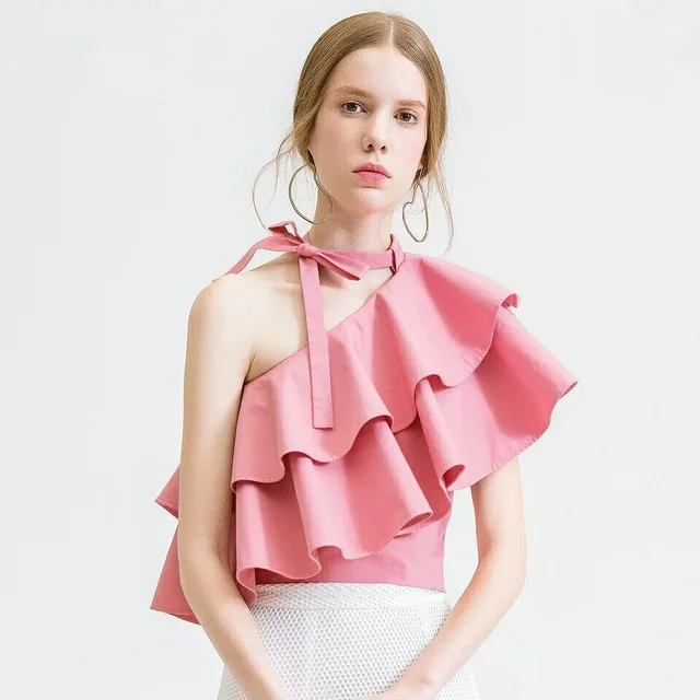 Pink ruffle top Clearance