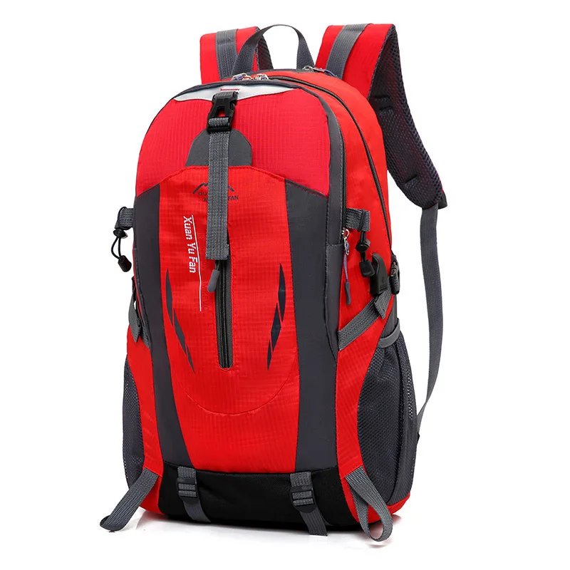 40L путешествия восхождение рюкзаки Для мужчин дорожные сумки водонепроницаемые Пеший Туризм Рюкзаки Открытый Отдых USB зарядки спортивный мужской рюкзак - Цвет: red