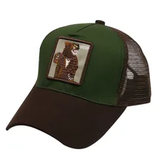 Winfox Винтаж кепки сетки вышивка Kawaii Медведь Бейсбол s бейсболка для мужчин и женщин хип хоп бейсболка