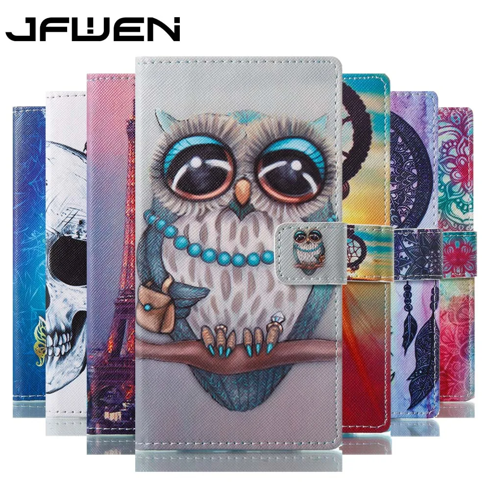 

JFWEN Luxury 3D Painted For Coque Sony Xperia L1 Case Wallet Flip Leather Case Card Slot For Sony Xperia L1 Case 5.5 Back Covers