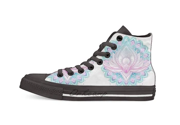 

Lotus flower Casual High Top Canvas shoes sneakers For Drop shipping