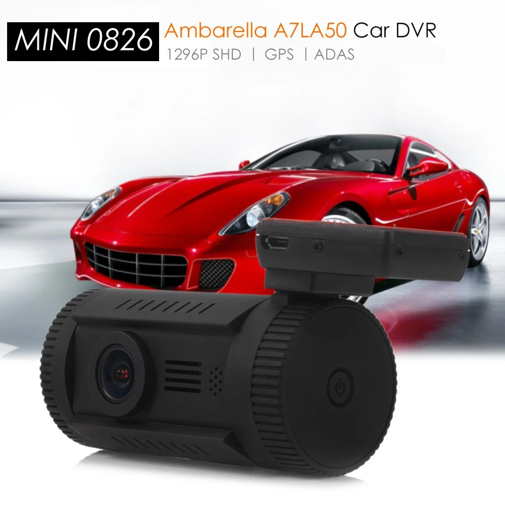  MINI 0826 1.5 inch TFT Screen GPS Car DVR Camera Camcorder Dash Cam with 1296P SHD Resolution Supporting ADAS CPL filter 