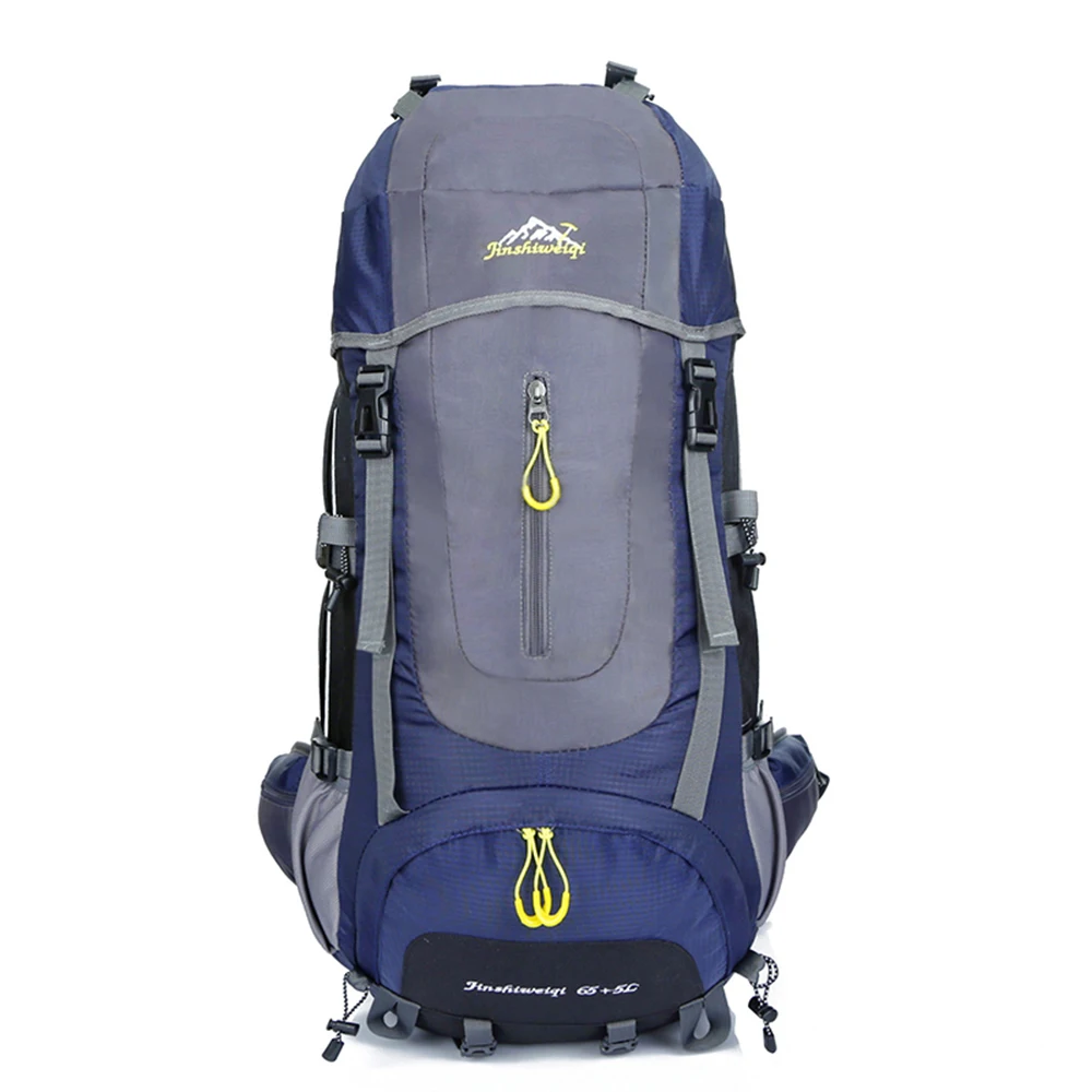 65L+ 5L Мужская и женская сумка для альпинизма рюкзак походные туристические рюкзаки походные дорожные Рюкзаки рюкзаки тактические Спортивные Сумки - Цвет: Темно-синий