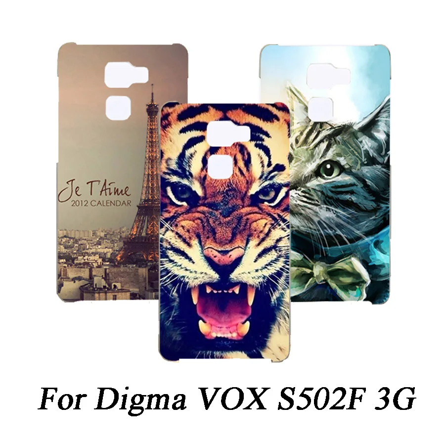 Мягкий ТПУ чехол для телефона Digma VOX S502F 3g s силиконовый с рисунком волка розы кота