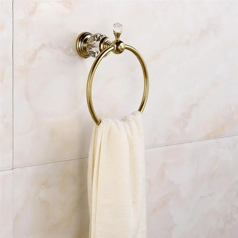 Рафинированные медные кольца для полотенец Настенный Держатель для полотенец подвесные кольца для ванной комнаты