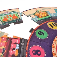 Детская игрушка большая бумажная головоломка цифровые часы распознавание головоломка обучение маленьких детей коробка упаковка