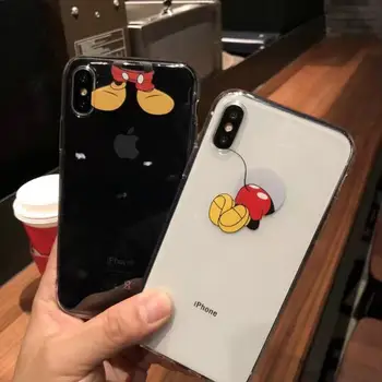 

10pcs/lot Funny Mouse Clear Phone Case For iPhone11Pro Xs Max 8/6s 7plus XR TPU Soft Back Cover Body Shell Protection