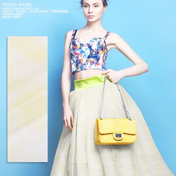 

Mathilda feelings - Eugen yarn silk jacquard silk Organza fabric blended skinny silk cloth clothing