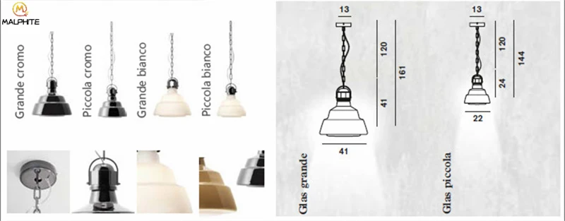 Крытый дизельный Foscarini E27 подвесные светильники Стекло светильник подвесные светильники Стекло Абажур Висит крепление для лампы