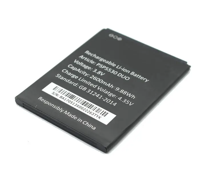 Ciszean 1 шт. Сменный аккумулятор для Prestigio PSP 5530 DUO 2600 мАч В постоянного тока Мобильный