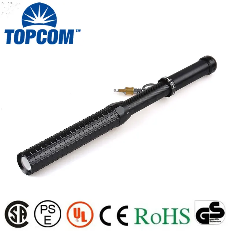 TopCom 5 W Масштабируемые фонарик телескопическая дубинка Torch Light фокус супер яркий