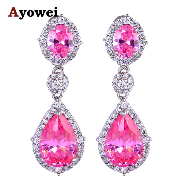 Latest Design Zircon Earrings For Women Australia Silver Pink Latest Design Zircon Earrings For Women Australia Silver Pink Crystal Fashion Jewelry Party Stud