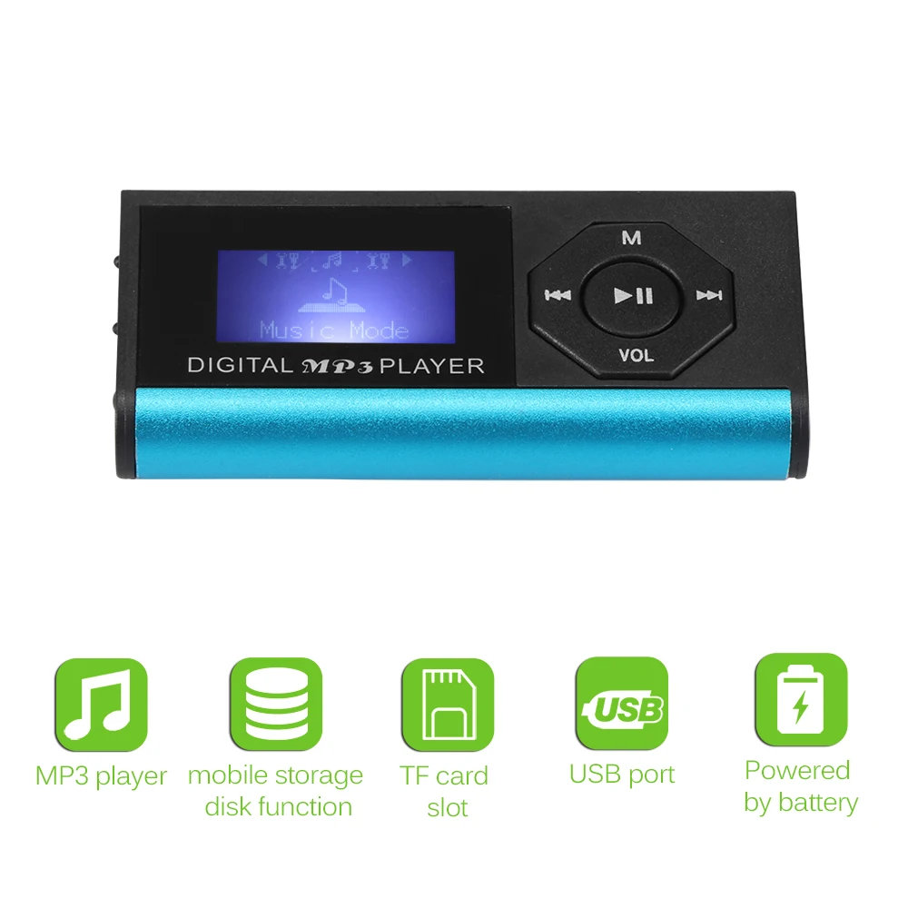 Powstro Новый ЖК дисплей цифровой музыкальный MP3 плеер без памяти максимальная