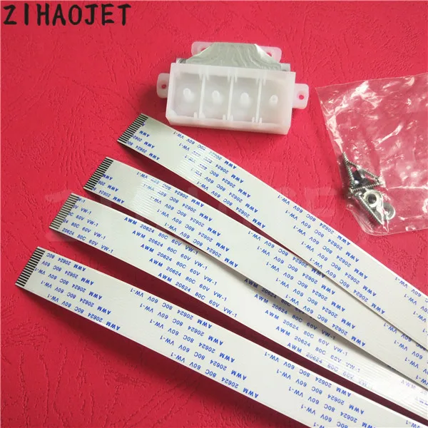 4 шт. для Epson 5113 кабель 16 штифтов 40 см + 1 адаптер головки/5113 печатающая головка