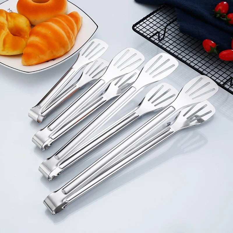 

14 Inch Stainless Steel Long Food Clips Bread Clamp Grill Tongs Barbecue Grilling Bbq Tools Hotel Buffet Kitchen Utensils