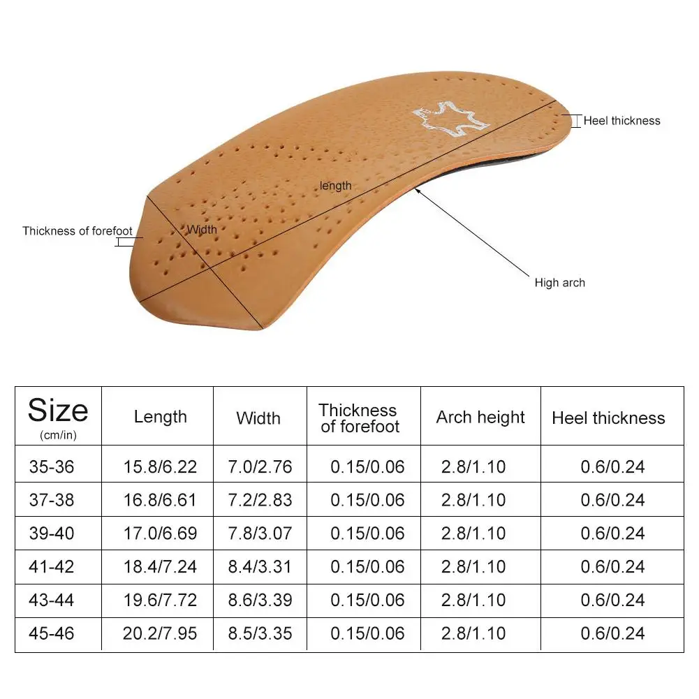 Кожаная Арка Поддержка и обивка на стелька для ношения высокого каблука ультра легкий тонкий Полужесткий ортопедический с плюсневой колодкой ноги форма Correctio
