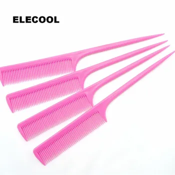 

ELECOOL 50PCS Multicolor Plastic Hair Brush Comb Heat Resistance Tail Comb Hair Trimmers Makeup Tools For Women