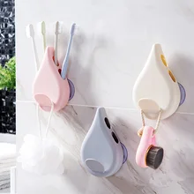 В форме капли пластиковая Зубная щетка Контейнер настенное крепление Органайзер для ванной комнаты портативный присоска зубная щетка держатель