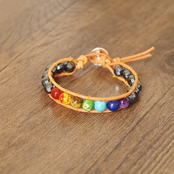 Bracelet Hématite Chakra pour homme et femme