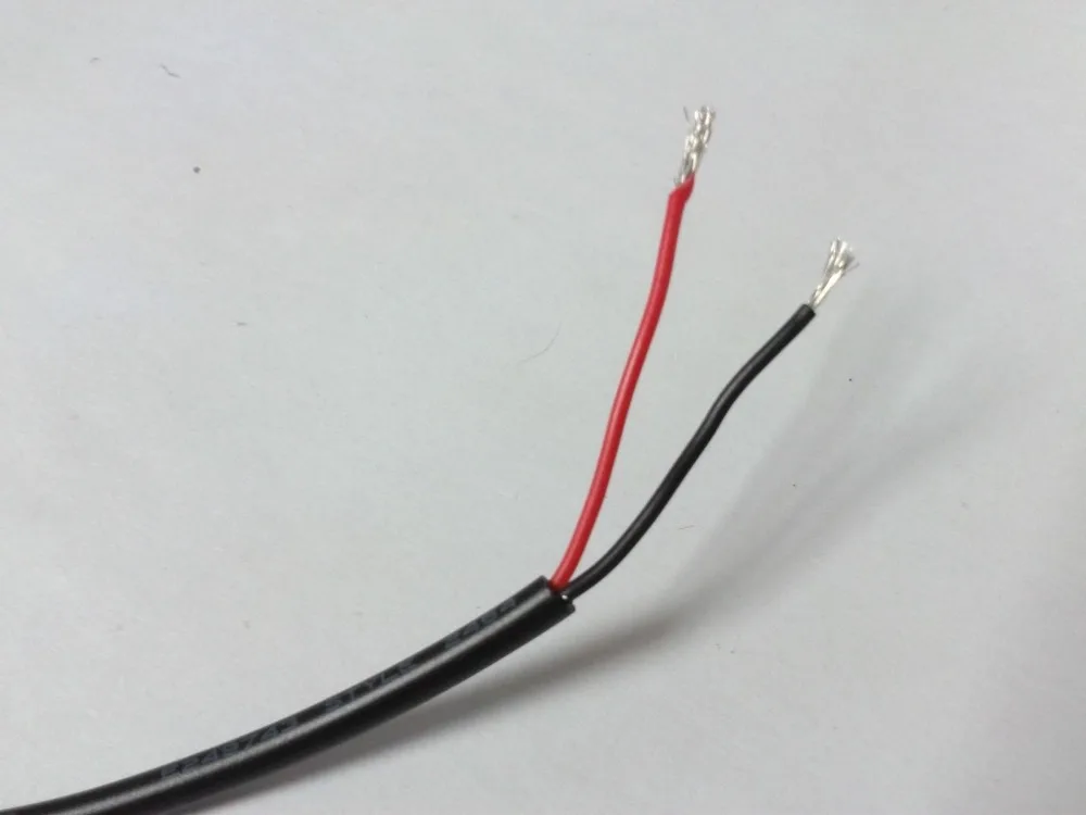 1 Катушка 300 м черный кабель 22AWG 2 ядра ПВХ В 80°c|Электрические провода| |