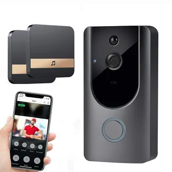 

Doorbell Camera,Wireless Video Doorbell,IP55 Waterproof HD 720P Security Camera PIR Motion Detection Night Light Two-way Audio