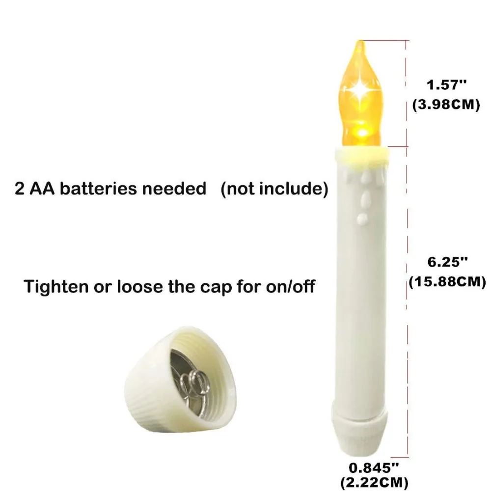 Плавающие свечи с таймером, светодиодные, на батарейках, беспламенные, оконные, конусные свечи для Harri Potter, бескапельный мерцающий светильник для свечей