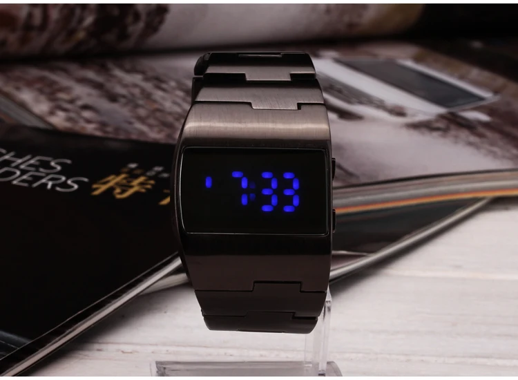 2015 Новый военный модный цифровой электронный красный и синий светодиодный часы