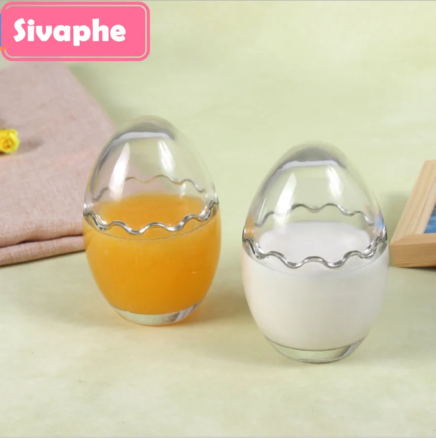 Mousse Bottle Transparent Glass Egg Bottle Pudding Bottle Egg Shell