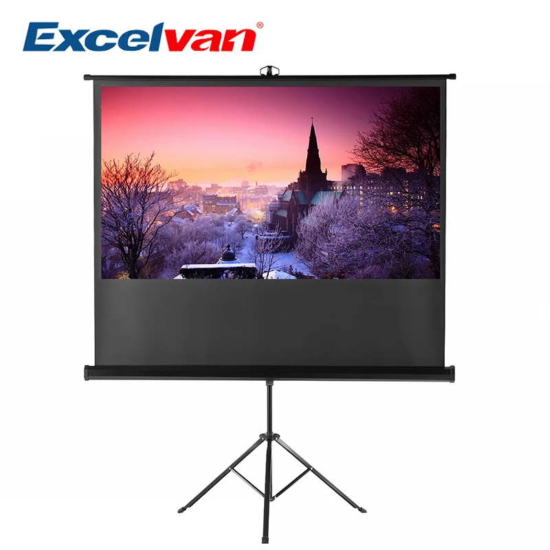 Excelvan 100 Диагональ 16:9 1 усиление Портативный Выдвижной кронштейн проектор экран
