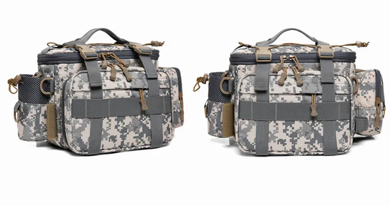Tecido de Nylon Multifuncional-resistente ao Desgaste à Prova Bolsa de Armazenamento de Bolsas de Carretel de Pesca Isca de Pesca Equipamento de Pesca Água Bolsa Mochila d' 24 Bolsas de pesca