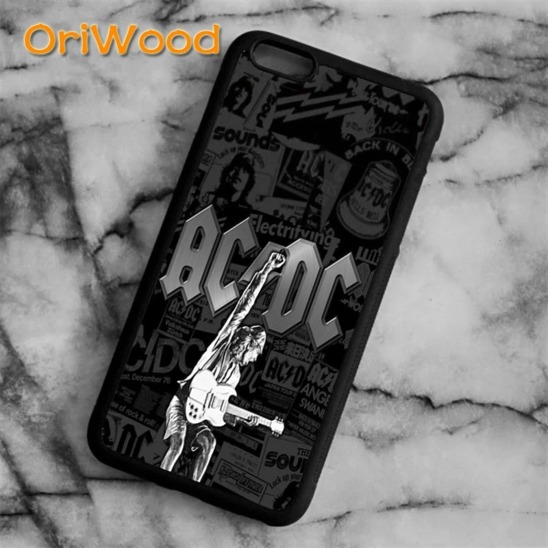 

OriWood Rock ACDC AC DC Logo Case cover For iPhone 6 6S 7 8 Plus X 5 5S SE Samsung galaxy S5 S6 S7 edge S8 Plus Note 8 shell