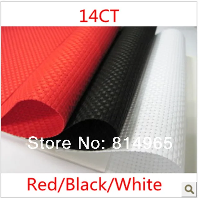 

Highly Recommended 14 Count White/Black/Red/Off-White Cross Stitch Fabric Aida Cloth Size:150X50cm Free Shipping