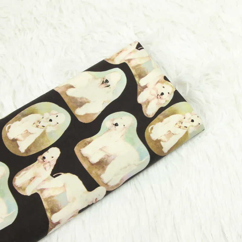 

half meter 100% cotton high density fabric with cartoon dog print handmade DIY garment cloth B458