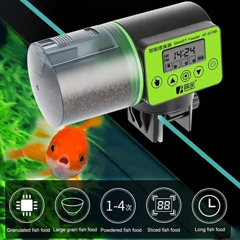 

Digital LCD Aquarium Tank Auto Fish Feeder Timer Digital LCD Automatic Food Feeding Electronic Fish Foods Feeder Dispenser