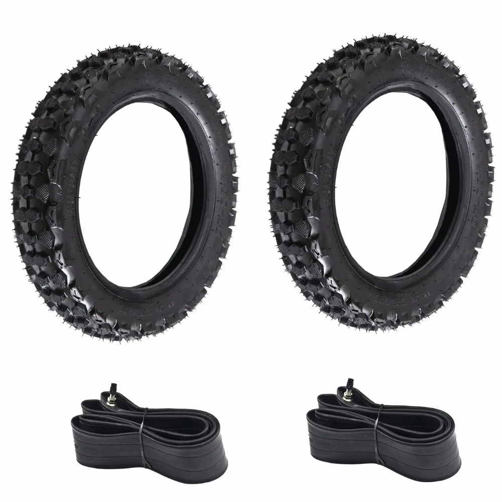 

MYMOTOR 2 Sets of 3.00-10 (80/100-10) Motorcycle Tire And Inner Tube For XR CRF 70 50 XR50 SDG SSR Dirt Pit Bike Scooters