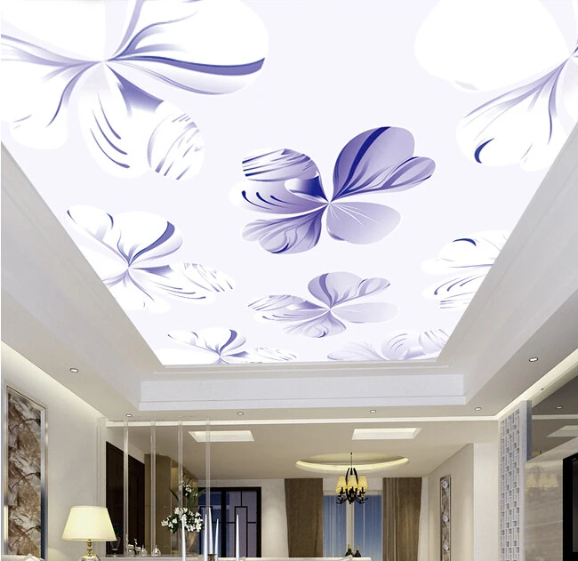 

Custom 3D ceiling wallpaper. Fantasy flowers murals for the living room bedroom ceiling wall waterproof vinyl papel de parede