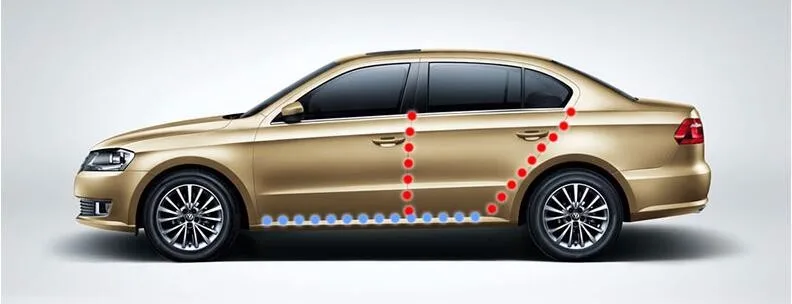 Экологические TPE Авто двери защиты столкновения бар Anti Scratch полоски обрезать