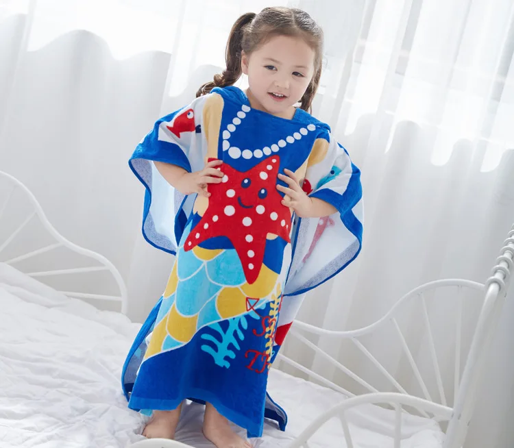 Sea star детское банное полотенце/детские халаты/с капюшоном купальный халат для младенцев