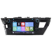 High Quality Bluetooth RDS GPS Navigation For Toyoto 2014 Corolla Steering Wheel Control Multimedia Touch Screen Free Map Video