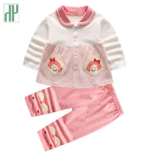 Г. Весенне-осенняя одежда для новорожденных комплект одежды для девочек, спортивный костюм футболка+ штаны для малышей, спортивный костюм из 2 предметов хлопковая одежда для младенцев