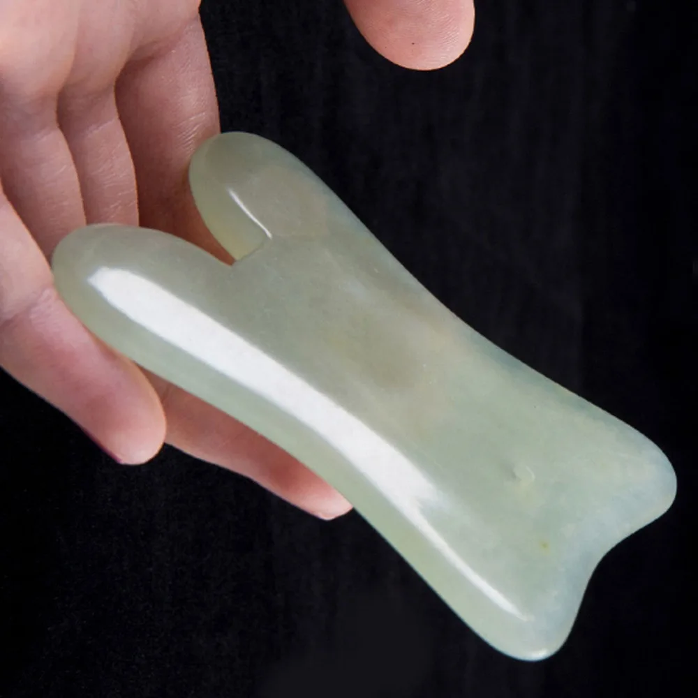 Jade Stone Guasha массажный инструмент для здоровья Jade Gua Sha Массажная доска для лица против морщин традиционные китайские акупунктурные точки#275383