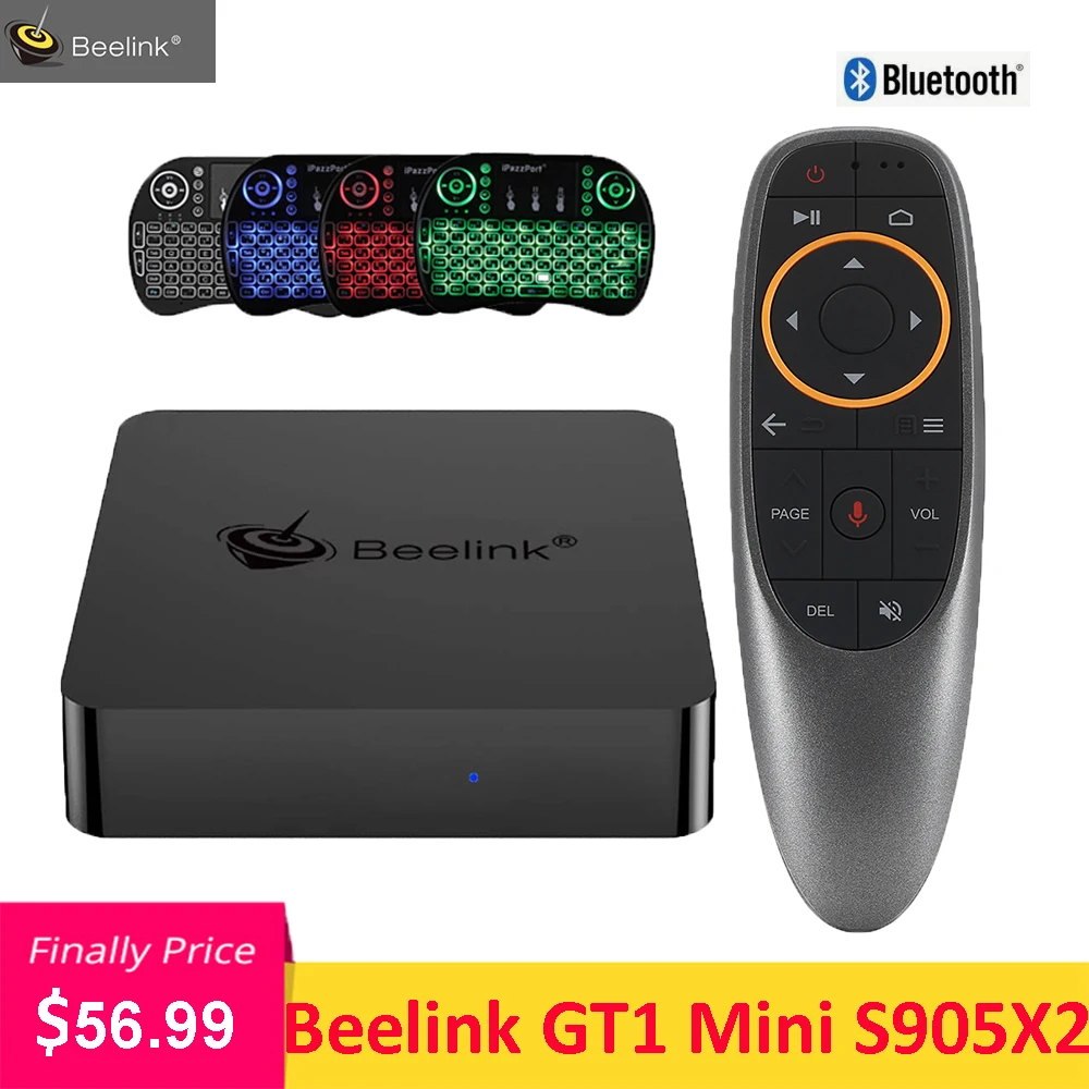 

Beelink GT1 MINI Android 8.1 TV Box With Voice Remote Amlogic S905X2 2.4G 5.8G WiFi 1000Mbps BT4.0 Media Player Support 4K H.265