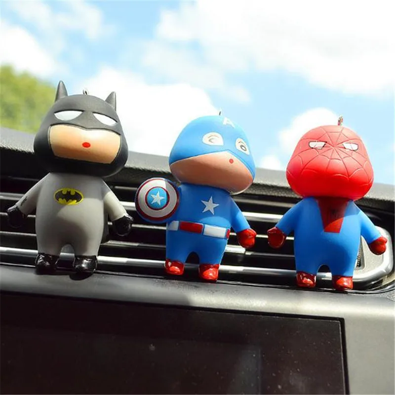 

MR TEA Latest Car Styling Marvel Style The Avengers Super Hero Air Freshener Perfume Air Condition Vent Smell Toys Accessories