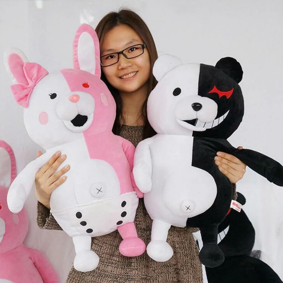 

2019 Pink&White Monomi Rabbit Plush Arrival Danganronpa Trigger Happy Havoc Bear Rabbit Dangan Ronpa Monokuma Doll Toys