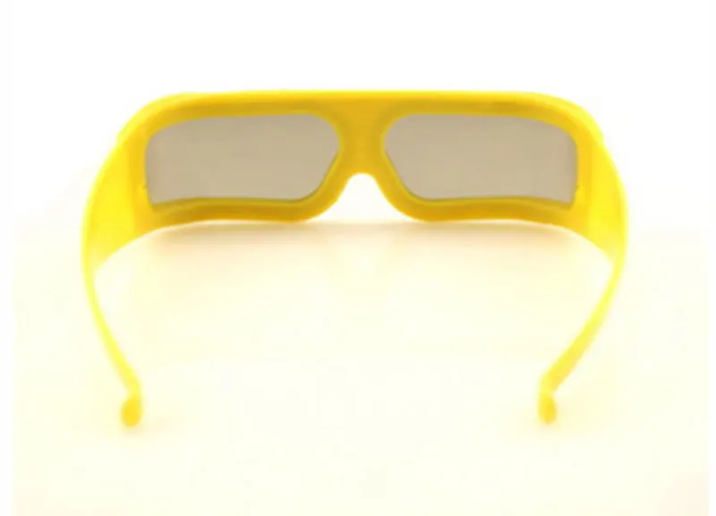 5pcs Plastic yellow Frame IMAX 3d glasses polarized linear 3d glasses for 3D movies 45/135 degree 3d cinema glasses